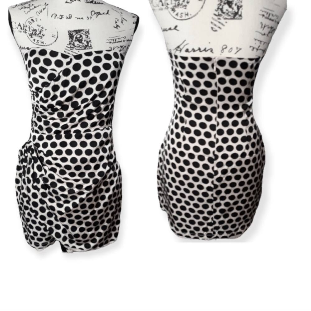 Twenty one strapless polka dot dress